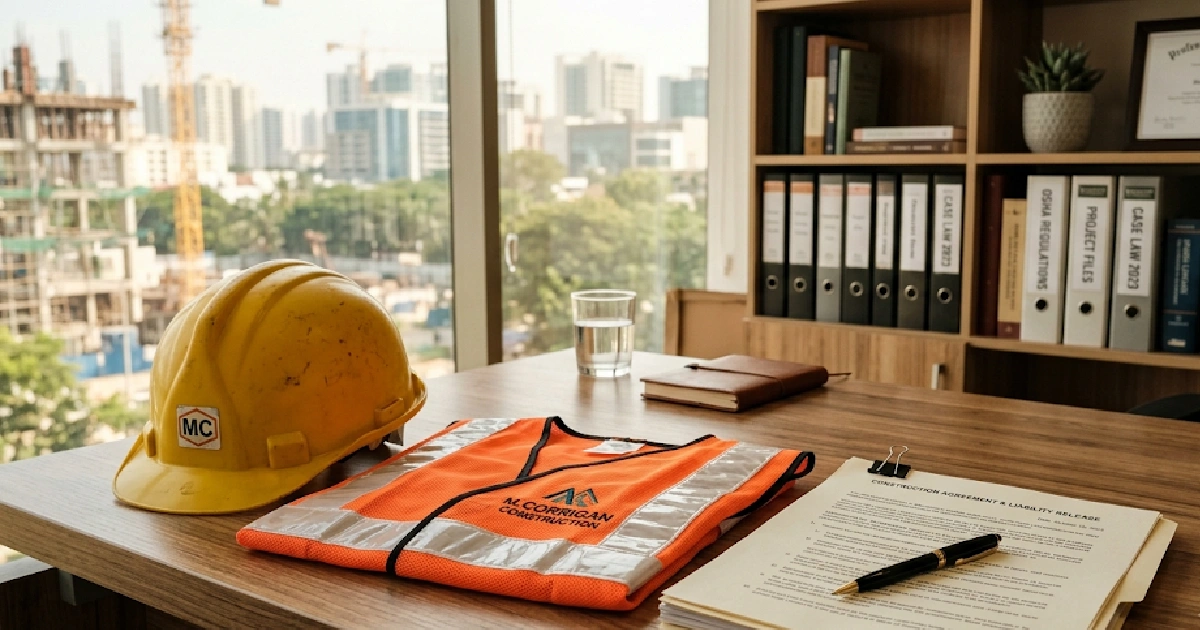 Hard hat and legal documents representing the difference between workers compensation and personal injury claims in Florida