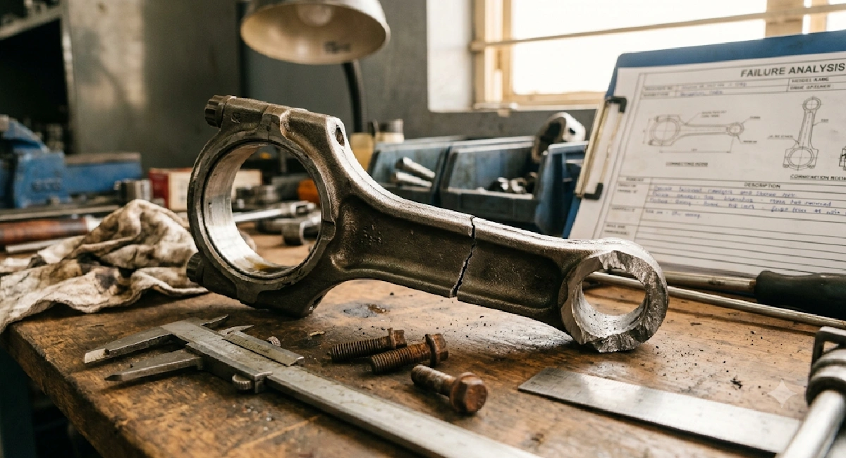 Broken mechanical component representing Florida product liability claims and defective product injuries